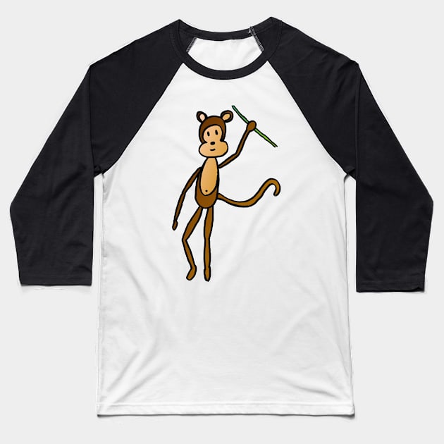 Little Monkey Baseball T-Shirt by ghjura